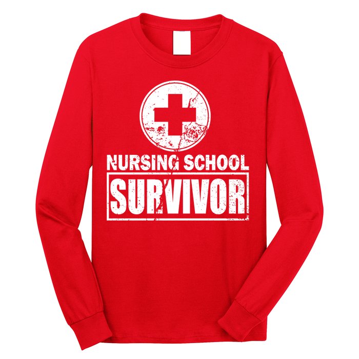 Nursing School Survivor Long Sleeve Shirt