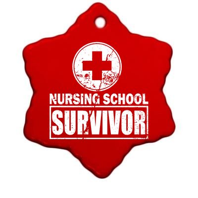 Nursing School Survivor Ceramic Star Ornament