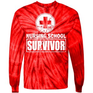 Nursing School Survivor Tie-Dye Long Sleeve Shirt