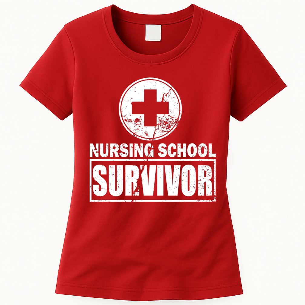 Nursing School Survivor Womens T-Shirt