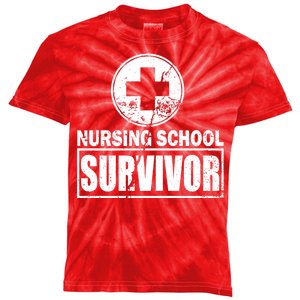 Nursing School Survivor Kids Tie-Dye T-Shirt