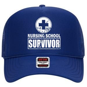 Nursing School Survivor High Crown Mesh Back Trucker Hat