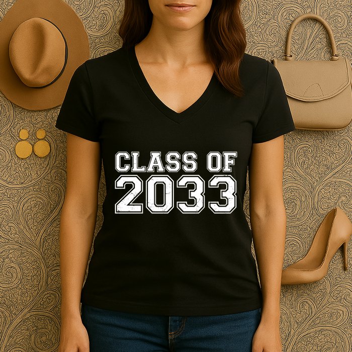 Nurture Class Of 2033 Teacher Students Women's V-Neck T-Shirt