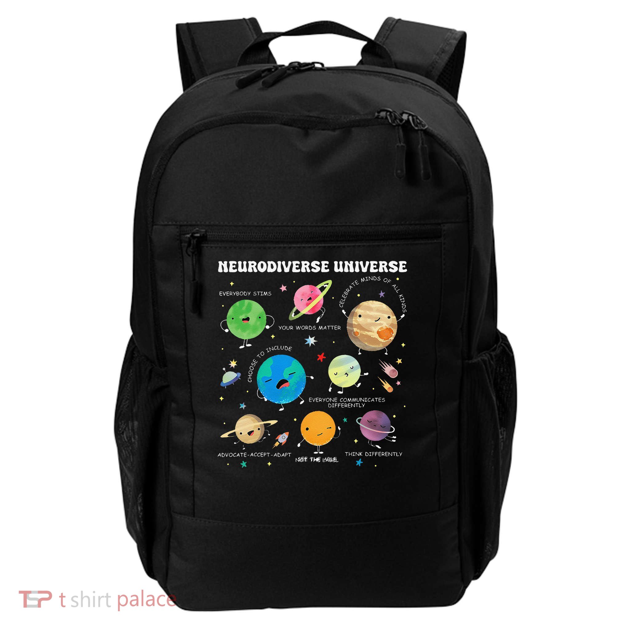 Neurodiverse Universe Space Planet Special Education Daily Commute Backpack