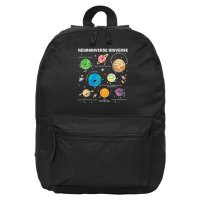 Neurodiverse Universe Space Planet Special Education 16 in Basic Backpack
