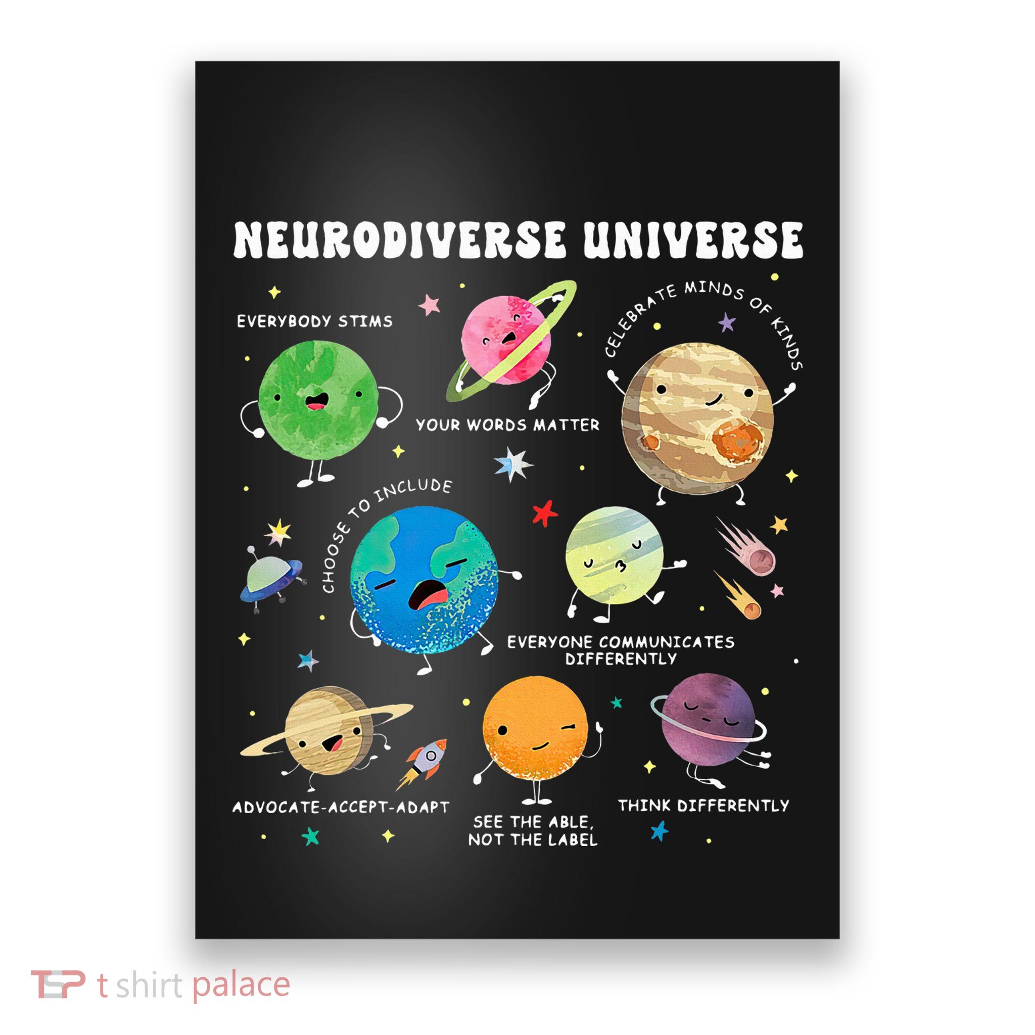 Neurodiverse Universe Space Planet Special Education Teacher Poster