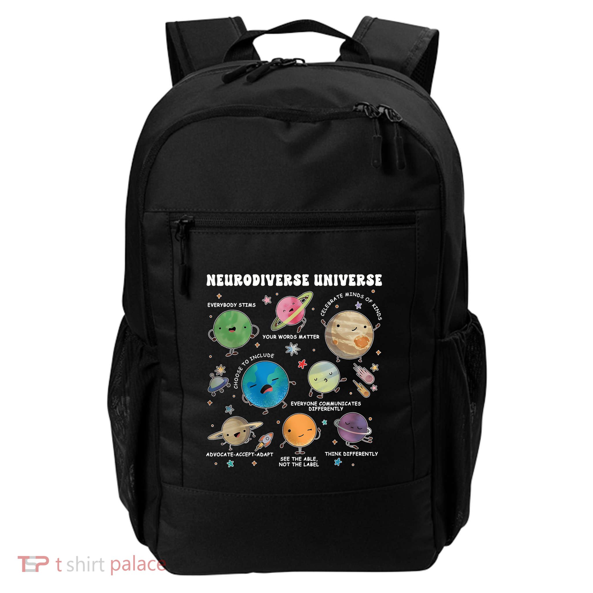 Neurodiverse Universe Space Planet Special Education Teacher Daily Commute Backpack