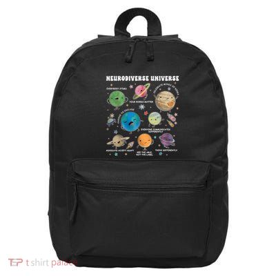 Neurodiverse Universe Space Planet Special Education Teacher 16 in Basic Backpack