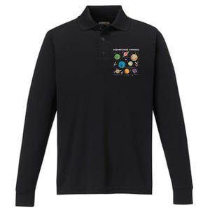 Neurodiverse Universe Space Planet Special Education Teacher Performance Long Sleeve Polo