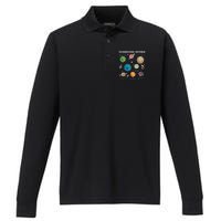 Neurodiverse Universe Space Planet Special Education Teacher Performance Long Sleeve Polo