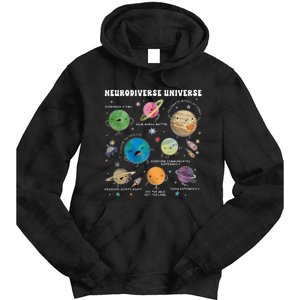 Neurodiverse Universe Space Planet Special Education Teacher Tie Dye Hoodie