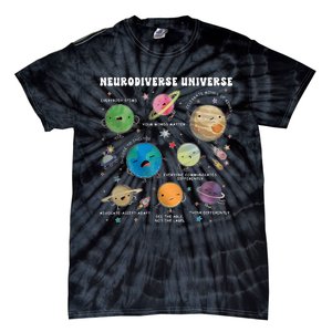 Neurodiverse Universe Space Planet Special Education Teacher Tie-Dye T-Shirt