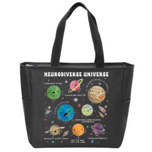 Neurodiverse Universe Space Planet Special Education Teacher Zip Tote Bag