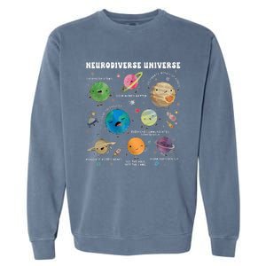 Neurodiverse Universe Space Planet Special Education Teacher Garment-Dyed Sweatshirt