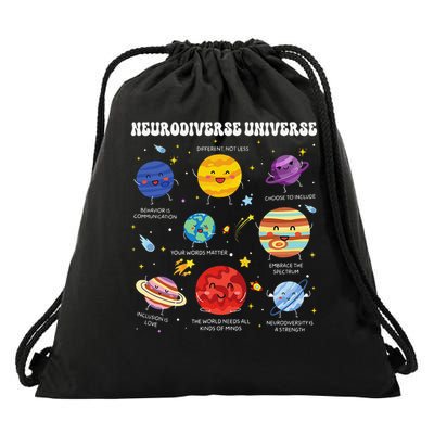 Neurodiverse Universe Space Planet Special Education Drawstring Bag