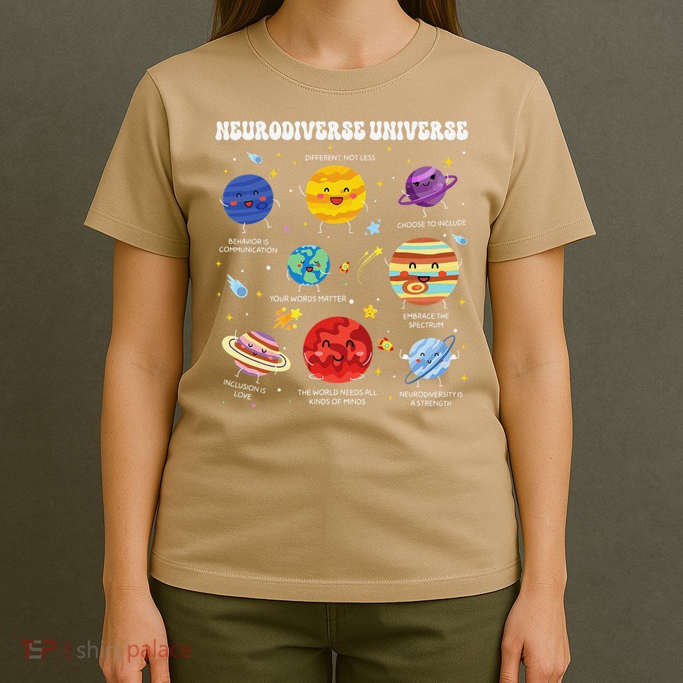 Neurodiverse Universe Space Planet Special Education T-Shirt