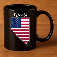 Nevada United States Map 11oz C Handle Ceramic Mug