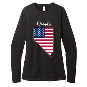 Nevada United States Map Womens CVC Long Sleeve Shirt