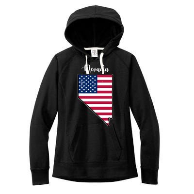 Nevada United States Map Women's Fleece Hoodie