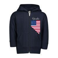 Nevada United States Map Toddler Zip Fleece Hoodie