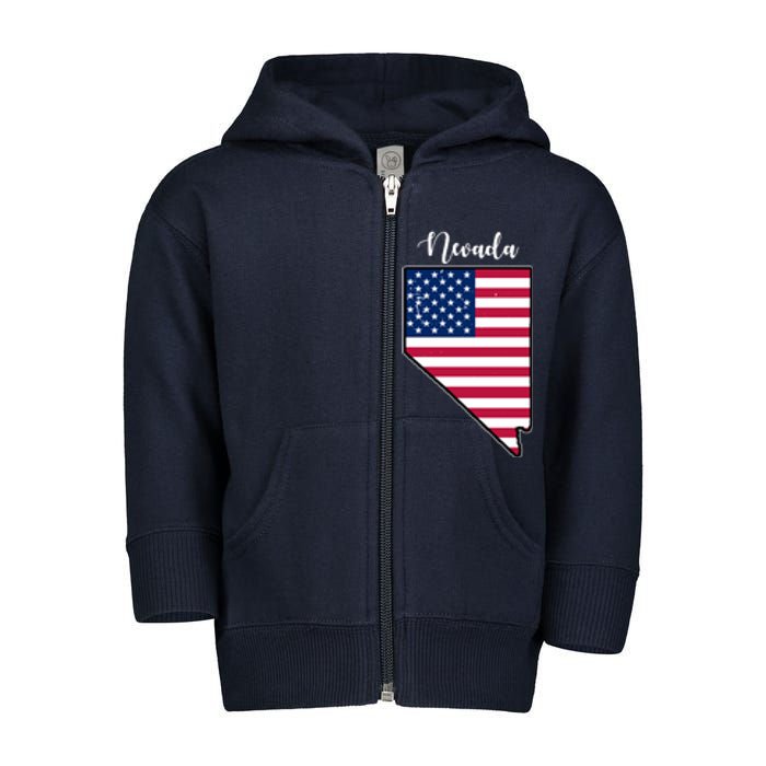 Nevada United States Map Toddler Zip Fleece Hoodie