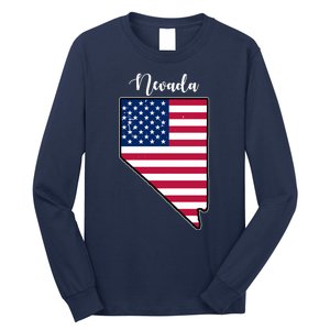 Nevada United States Map Long Sleeve Shirt