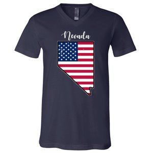 Nevada United States Map V-Neck T-Shirt