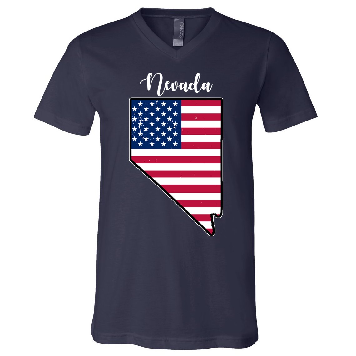 Nevada United States Map V-Neck T-Shirt
