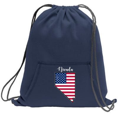 Nevada United States Map Sweatshirt Cinch Pack Bag