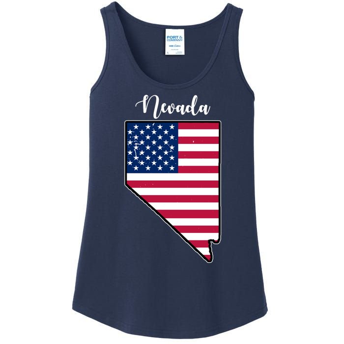 Nevada United States Map Ladies Essential Tank