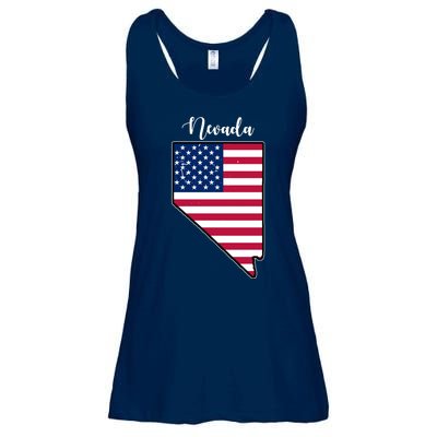 Nevada United States Map Ladies Essential Flowy Tank