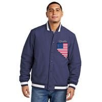 Nevada United States Map Insulated Varsity Jacket