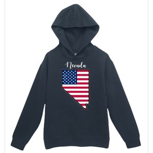 Nevada United States Map Urban Pullover Hoodie