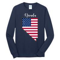 Nevada United States Map Tall Long Sleeve T-Shirt