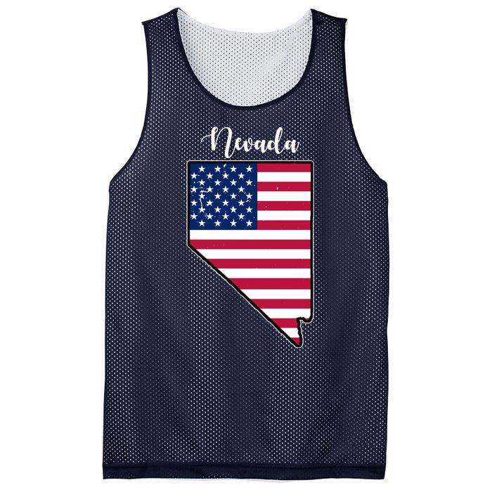 Nevada United States Map Mesh Reversible Basketball Jersey Tank