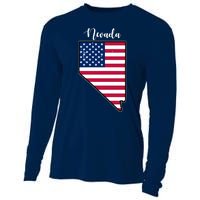 Nevada United States Map Cooling Performance Long Sleeve Crew