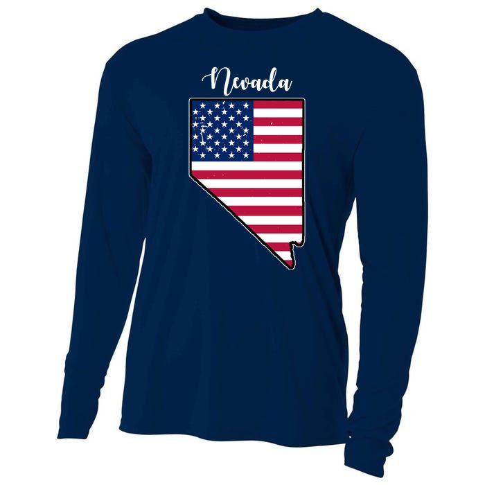 Nevada United States Map Cooling Performance Long Sleeve Crew