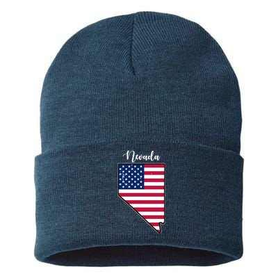 Nevada United States Map Sustainable Knit Beanie