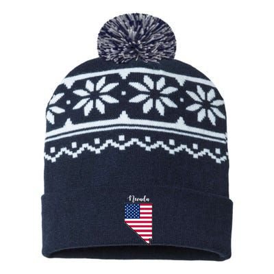 Nevada United States Map USA-Made Snowflake Beanie