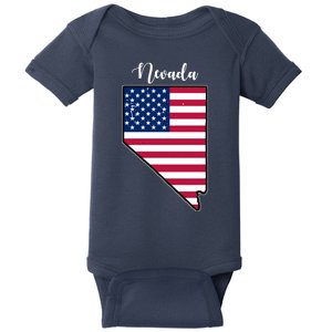 Nevada United States Map Baby Bodysuit