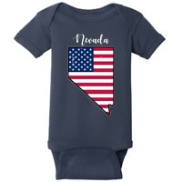 Nevada United States Map Baby Bodysuit