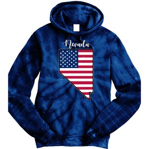 Nevada United States Map Tie Dye Hoodie