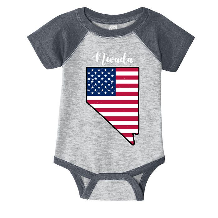 Nevada United States Map Infant Baby Jersey Bodysuit