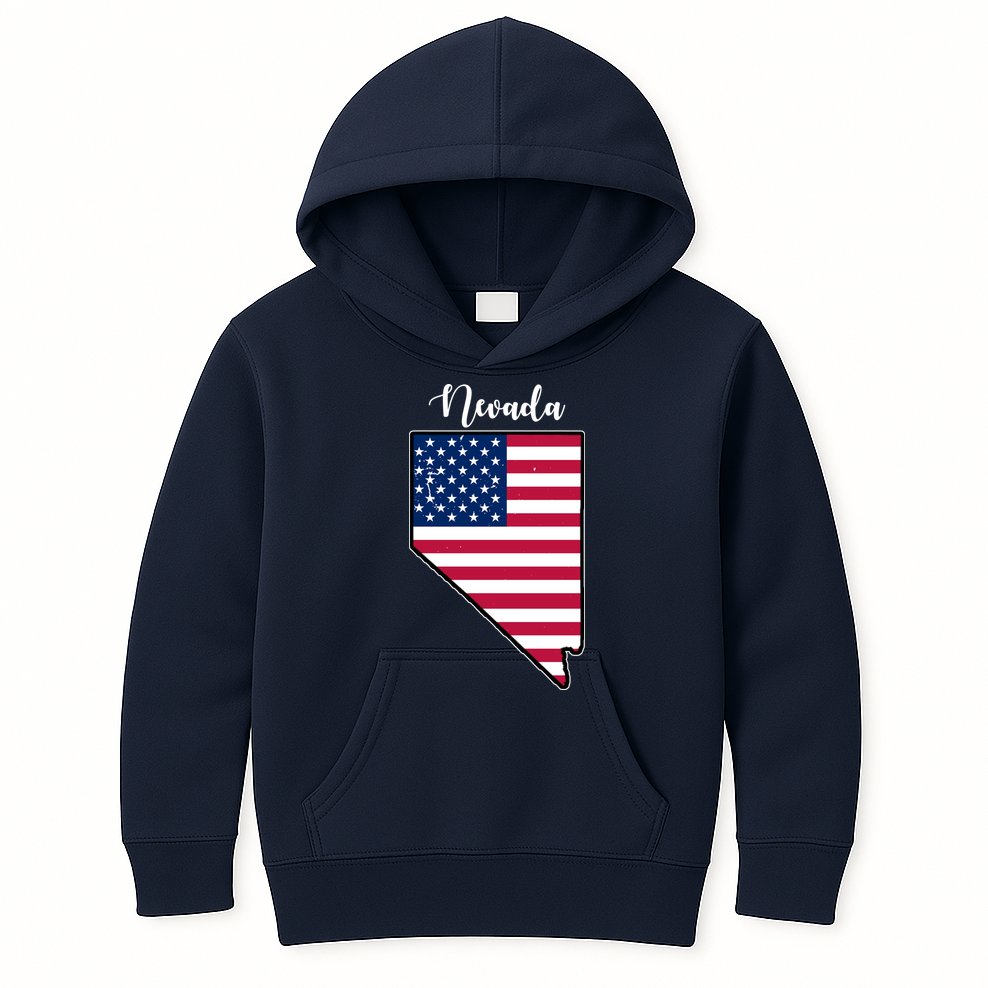 Nevada United States Map Kids Hoodie