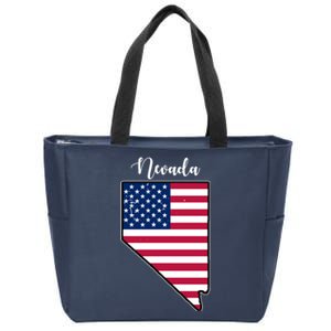 Nevada United States Map Zip Tote Bag