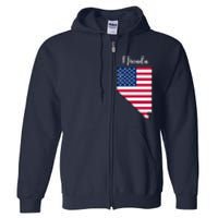 Nevada United States Map Full Zip Hoodie