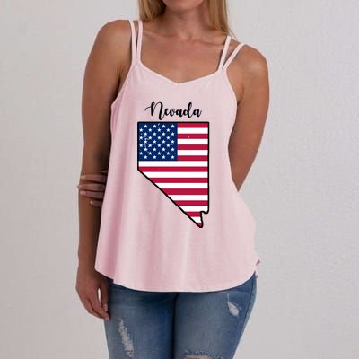 Nevada United States Map Women's Strappy Tank