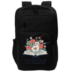 Never Underestimate The Power Of A Girl With A Book Impact Tech Backpack