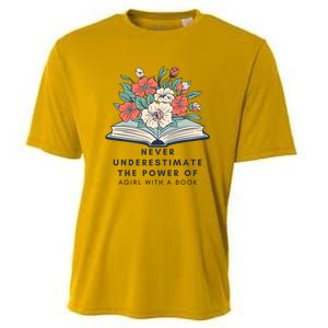 Never Underestimate The Power Of A Girl With A Book Cooling Performance Crew T-Shirt