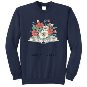 Never Underestimate The Power Of A Girl With A Book Sweatshirt